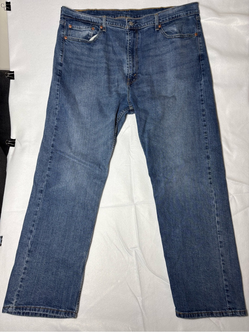 Levi's 505 Men's Size 42X30 Straight Leg Jeans Medium Wash Denim Exceptional